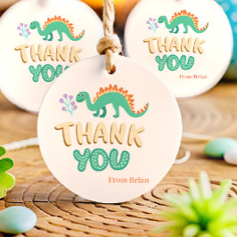 Étiquettes Cadeau Cute Dinosaures fête d'anniversaire merci