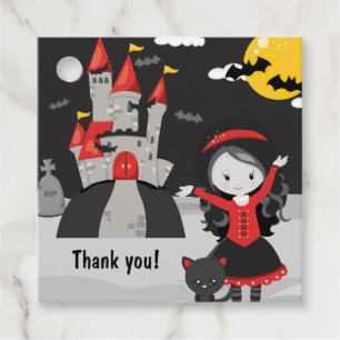 Étiquettes Cadeau Cute Éffrayante Vampire fille Halloween Enfants