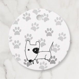Étiquettes Cadeau Cute English Bull Terrier
