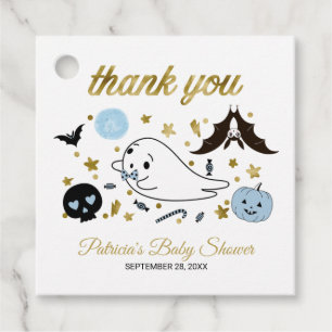 Étiquettes Cadeau Cute Ghost Little Boo Halloween Baby shower Favori