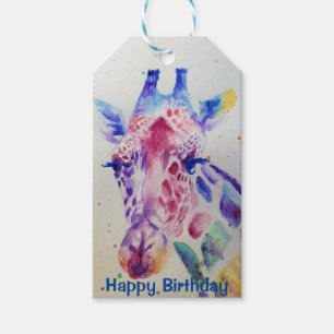 Étiquettes-cadeau Cute Giraffe Zoo Animal Party Anniversaire Favoris