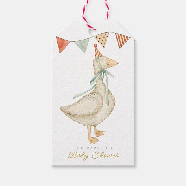 Étiquettes-cadeau Cute Hello Baby Cloud Baby shower (Devant)