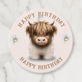 Étiquettes Cadeau Cute Highlands Scottish Cow