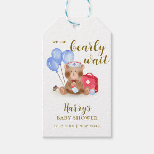 Étiquettes-cadeau Cute infirmière docteur Teddy Bear Baby shower de 