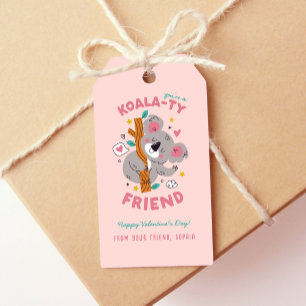 Étiquettes-cadeau Cute Koala Salle de classe pour enfants Saint Vale