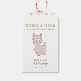 Étiquettes-cadeau Cute Llama Thème Anniversaire Fête Pastel