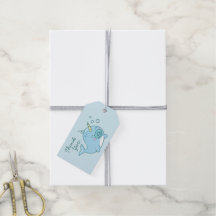 Cute Narwhal Baby shower Kawaii Merci Garçon bleu