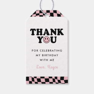 Étiquettes-cadeau Cute One Happy Babe Girl 1er anniversaire Merci