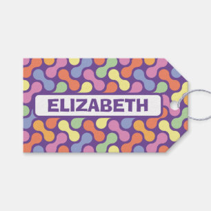 Étiquettes-cadeau Cute Pastel Abstrait Candy Blob Motif