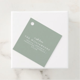 Étiquettes Cadeau Cute Personnalisé Un Cadeau De Moderne Sage Green