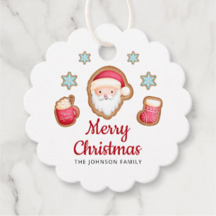 Étiquettes Cadeau Cute personnalisée Père Noël Joyeux Noël