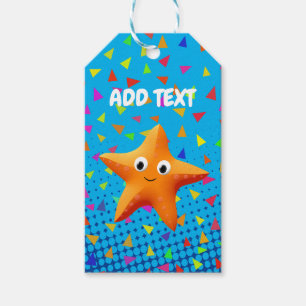 Étiquettes-cadeau Cute Poisson D'Épis Carton Avec Confetti