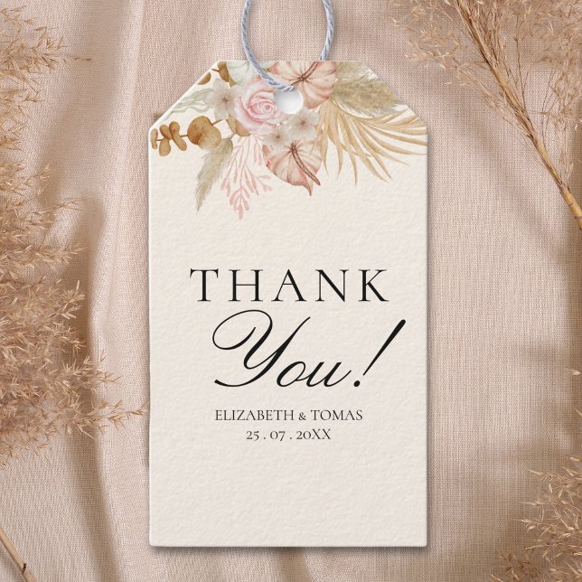 Étiquettes-cadeau Cute Rainbow Boho Bridal Shower (Créateur téléchargé)