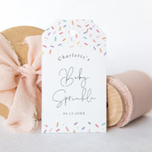 Étiquettes-cadeau Cute Rainbow Sprinkles Baby Sprinkle Douche Favori