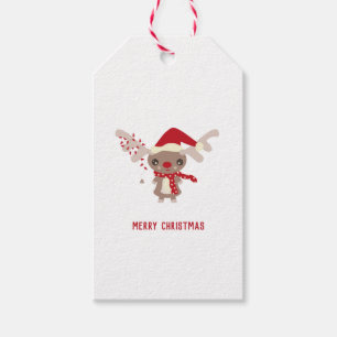 Étiquettes-cadeau Cute Reindeer