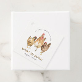Étiquettes Cadeau Cute Rustique Anniversaire de enfant d'aquarelle d