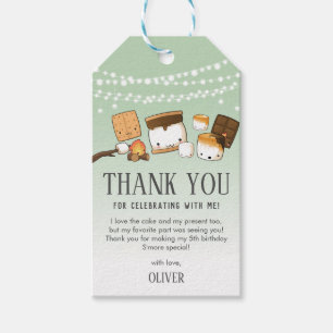 Étiquettes-cadeau Cute S'mores Camping Anniversaire Merci Favoriser 