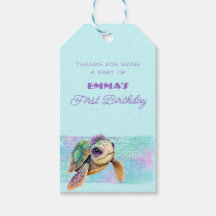 Cute Turtle Summer Beach Aqua 1er anniversaire
