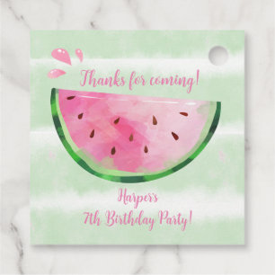 Étiquettes Cadeau Cute Watermelon fête d'anniversaire