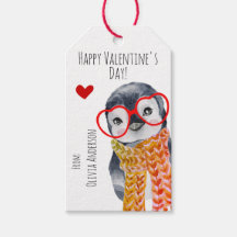 Cute Whimsy Baby Penguin Enfants Ami Valentines