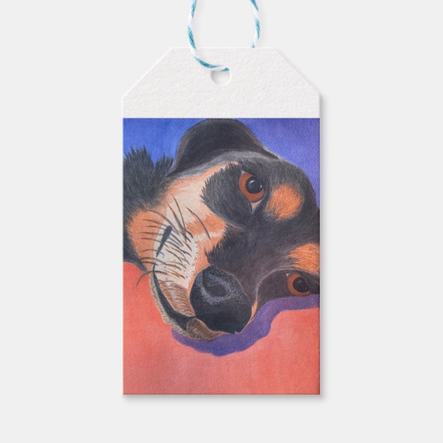 Étiquettes-cadeau Dachshund (Devant)