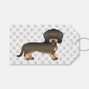 Étiquettes-cadeau Dachshund à poil dur sanglier Chien de dessin anim