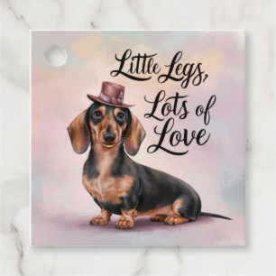 Étiquettes Cadeau Dachshund Petits Jambes Beaucoup d'amour