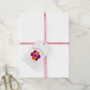 Étiquettes-cadeau Dahlia Mariage d'automne