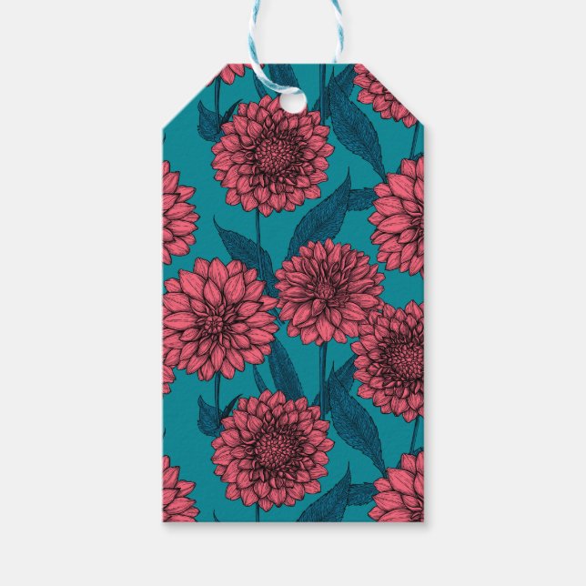 Étiquettes-cadeau Dahlias (Devant)