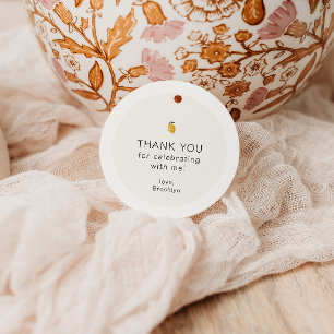 Étiquettes Cadeau Dainty Lemon Merci d'anniversaire