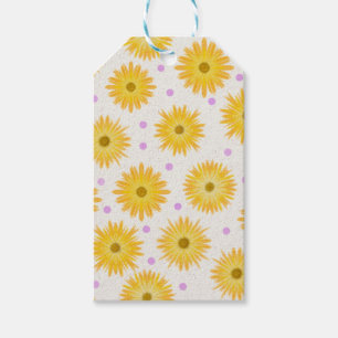 Étiquettes-cadeau Daisy Fleur Sauvage Pastel Violet Pointillé
