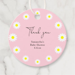 Étiquettes Cadeau Daisy - merci baby shower