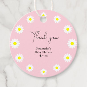 Étiquettes Cadeau Daisy - merci baby shower