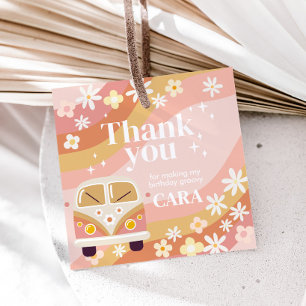 Étiquettes Cadeau Daisy Super Un Anniversaire Carré Fête Favoriser T