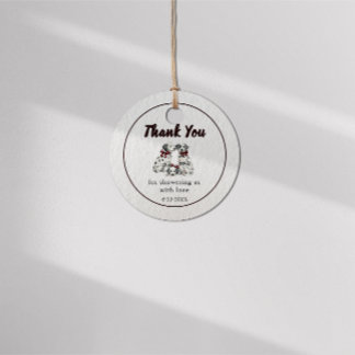 Étiquettes Cadeau Dalmatien Chic Minimaliste et Neutre 