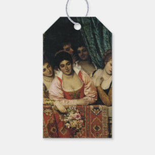 Étiquettes-cadeau Dames italiennes sur un balcon (Moyen Âge)
