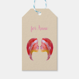 Étiquettes-cadeau Dames roses, Aquarelle Gemini