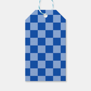 Étiquettes-cadeau Damier Bleu de Cobalt