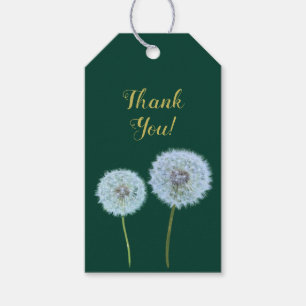 Étiquettes-cadeau Dandelions, Horloges Dandelion Texte Personnalisé