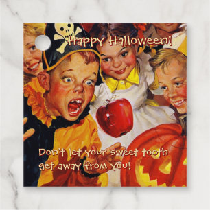 Étiquettes Cadeau Dangers de la pompe   Douce dent   Halloween