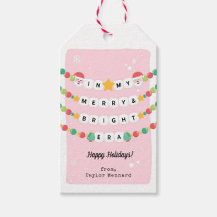 Étiquettes-cadeau Dans Merry Era tendance Friendship Bracelet Noël
