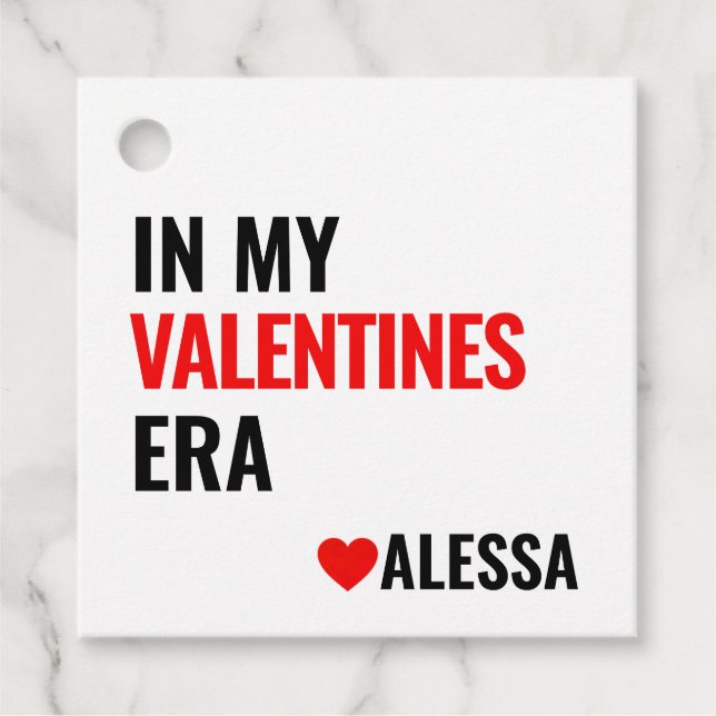 Étiquettes Cadeau Dans My Valentines Era Taylor Inspiré Valentine (Devant)