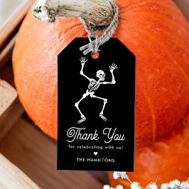 Étiquettes-cadeau Danser éffrayante Skeleton Baby shower Favoriser