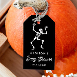 Étiquettes-cadeau Danser éffrayante Skeleton Baby shower Favoriser