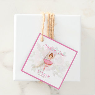 Étiquettes Cadeau Danseuse Bellerina   Ballet floral rose Anniversai