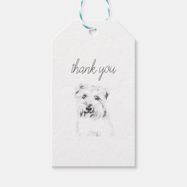 Étiquettes-cadeau Dash le Chien (Devant)