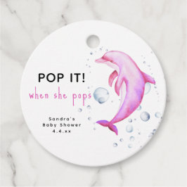 Étiquettes Cadeau Dauphin d'aquarelle - pop! quand elle pop
