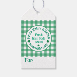 Étiquettes-cadeau De la cuisine de NOM fait avec amour Vérification 