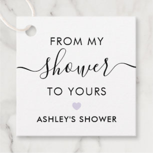 Étiquettes Cadeau De Ma Douche À La Vôtre, Lavande Fête des mariées