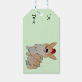 Étiquettes Cadeau de Noël de Corgi